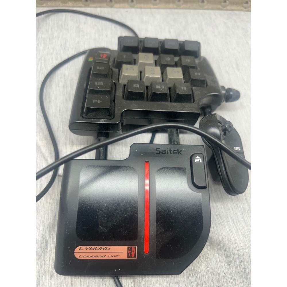 Saitek Cyborg Command Unit PC Gaming Keypad Programmable USB Wired Black CCU01 - Picture 2 of 6